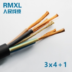 銅芯國標YZ 3*4+1*2.5芯軟正品工業電纜